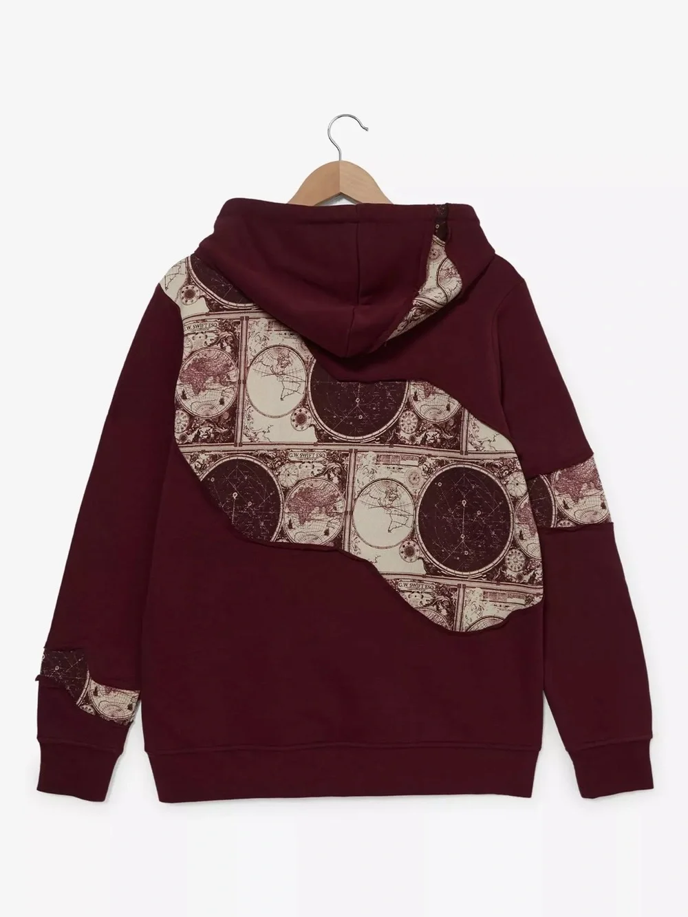 Unisex Disney Pirates of the Caribbean Patchwork Treasure Map Hoodie Boxlunch